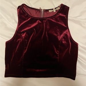Red velvet top